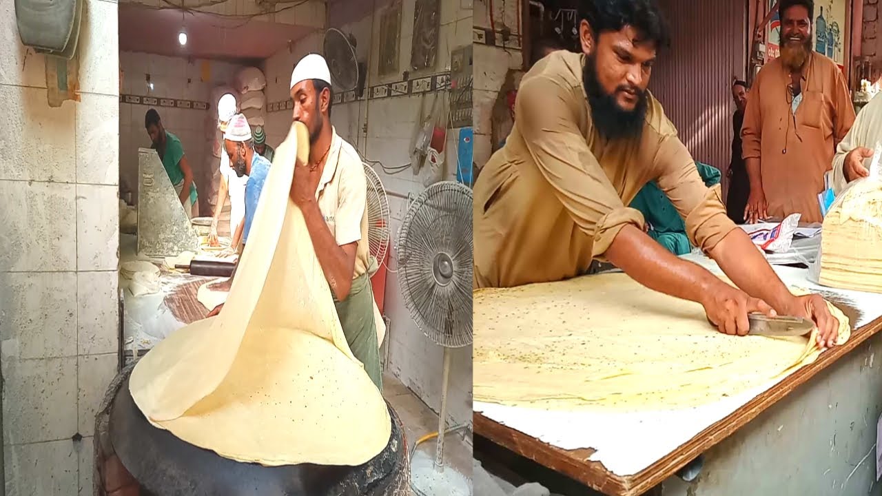 Romali Roti|Biggest Roti|Manda Roti making in street food of karachi|Pakistani street food