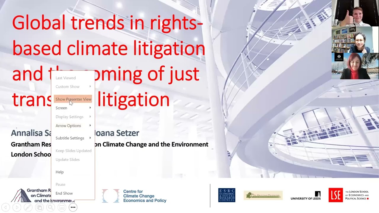 Global trends in climate litigation and the coming of just transition litigation | Joana Setzer
