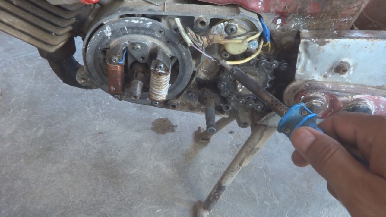 yamaha YB100 alternator ignition coil installation