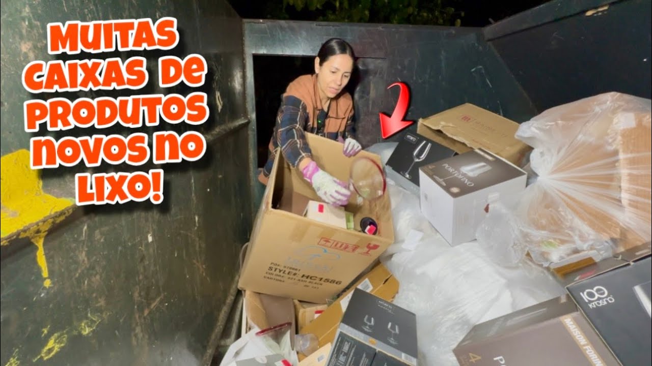 MUITAS CAIXAS DE PRODUTOS NO LIXO DOS ESTADOS UNIDOS!🇺🇸