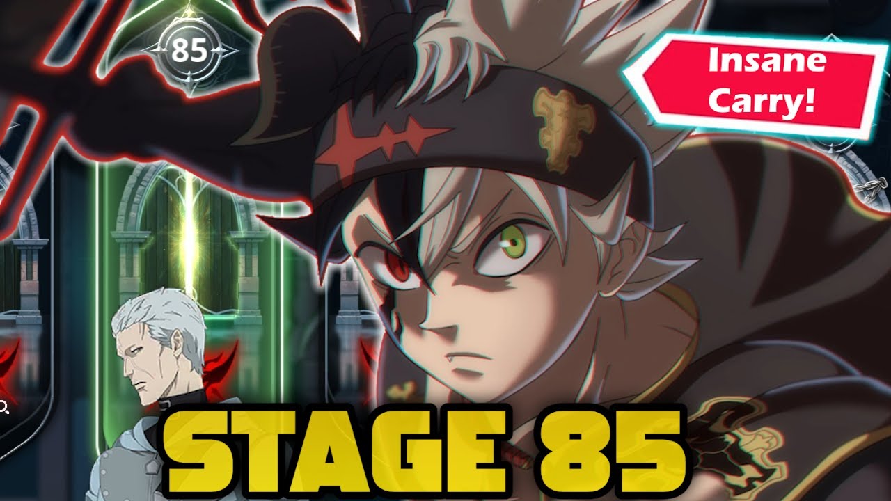 BLACK ASTA DESTROYS HALL OF ILLUSIONS STAGE 85! | Black Clover Mobile