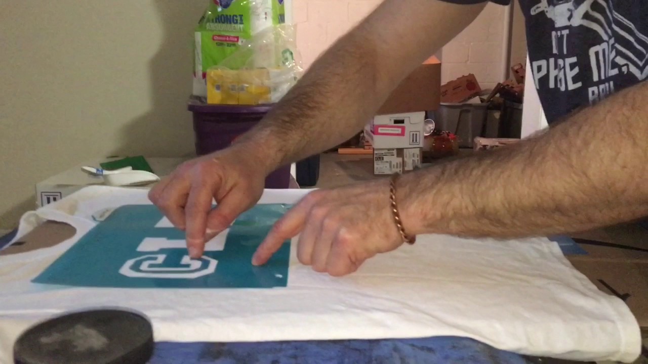DIY Stencil And Spray Pain Tee Shirt