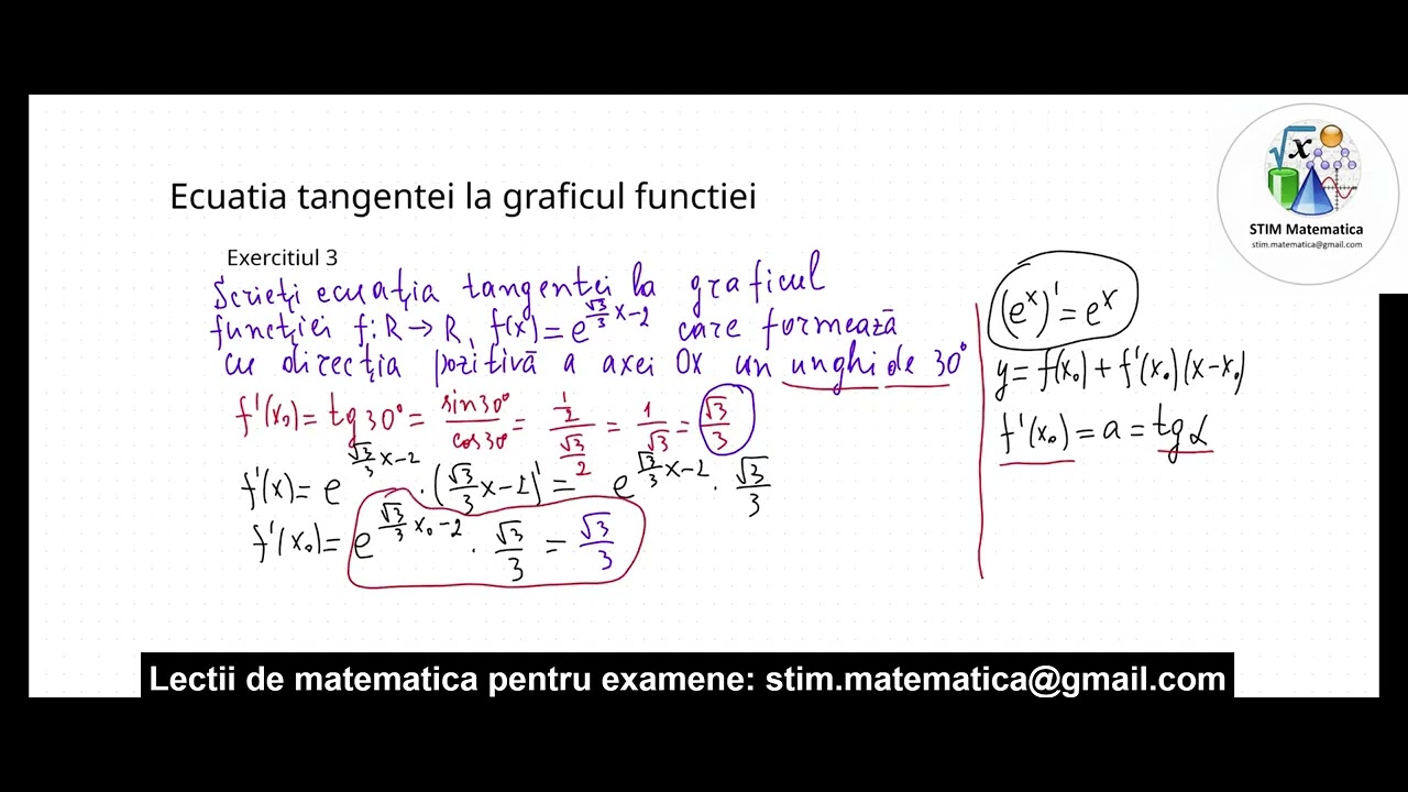 Ecuatia tangentei la graficul unei functii intr-un punct_3