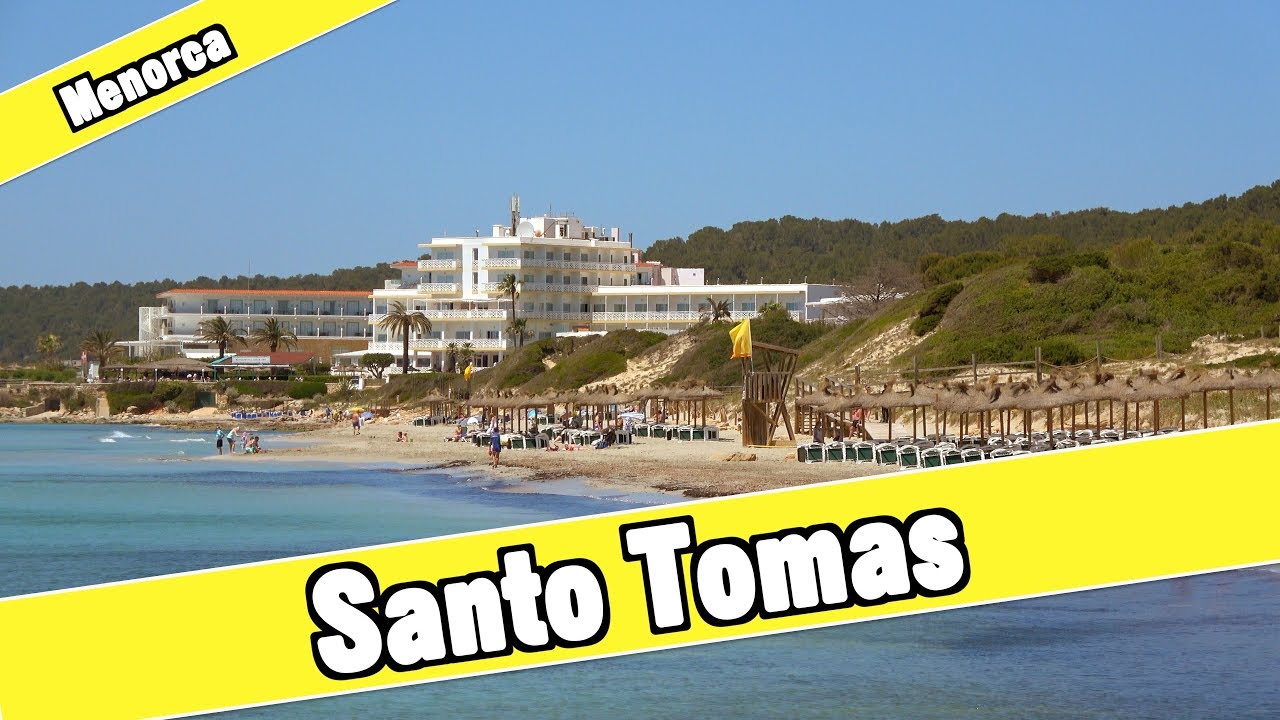 Santo Tomas Menorca Spain:  Beach and resort