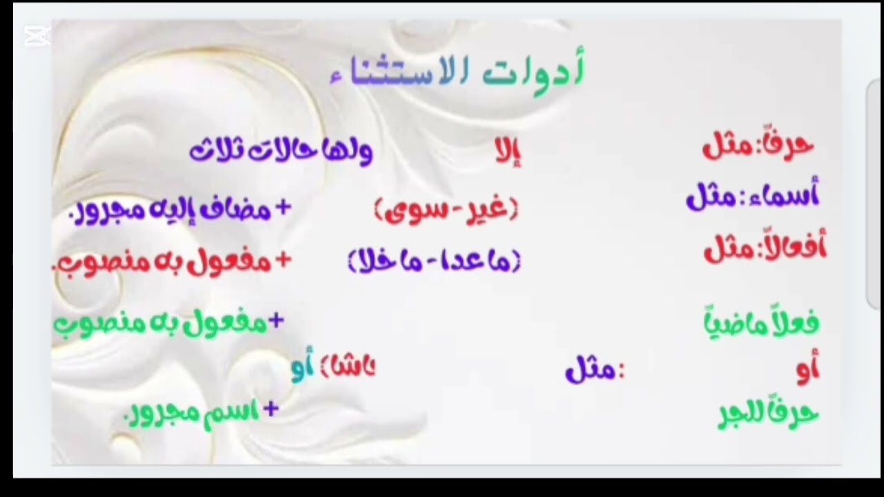 أسلوب الاستثناء | شرح شامل + أفكار امتحانية خطيرةأسلوب الاستثناء للصف الثالث الثانوي والأول الثانوي 