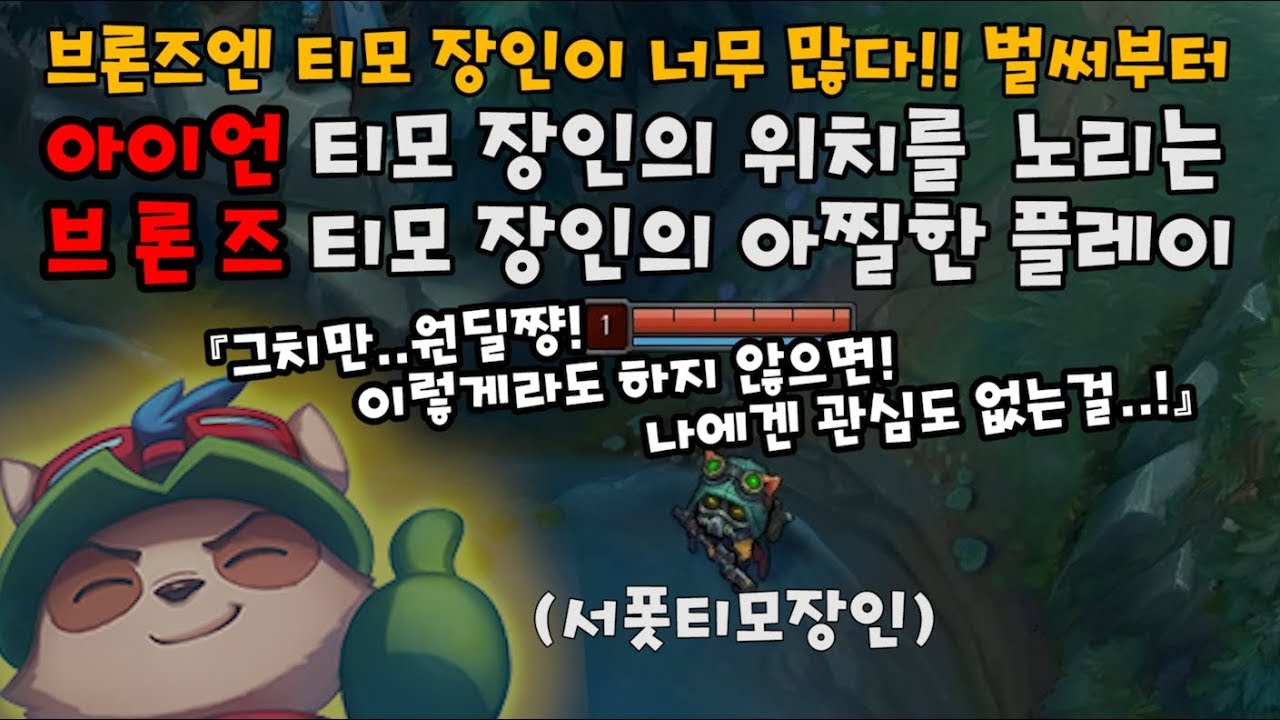 브론즈 탐방 #6 - 1000판 티모 장인편
