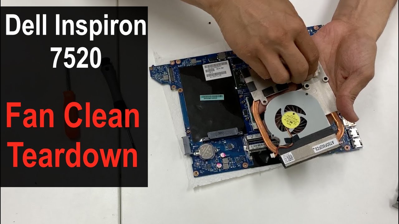 Dell Inspiron 7520 Disassembly & CPU Cooling Fan Cleaning [Pt1]