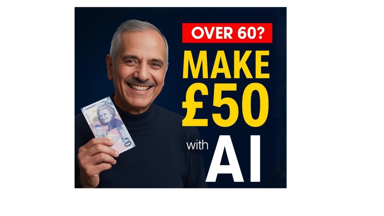 Over 60 The Simplest Way to Make Your First £50 with AI