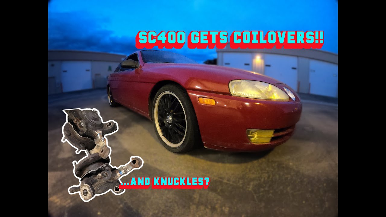 Installing coilovers on the SC400 drift car!