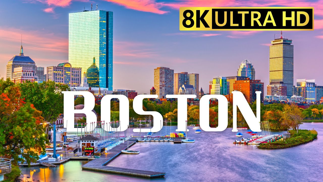 Boston, USA 8K Video Ultra HD 120fps - Capital in Massachusetts || 8K tv Test Video