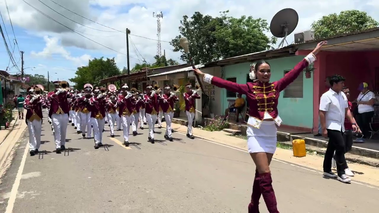 Banda de música Colegio Moises Castillo Ocaña - Desfile de fundación de Parita