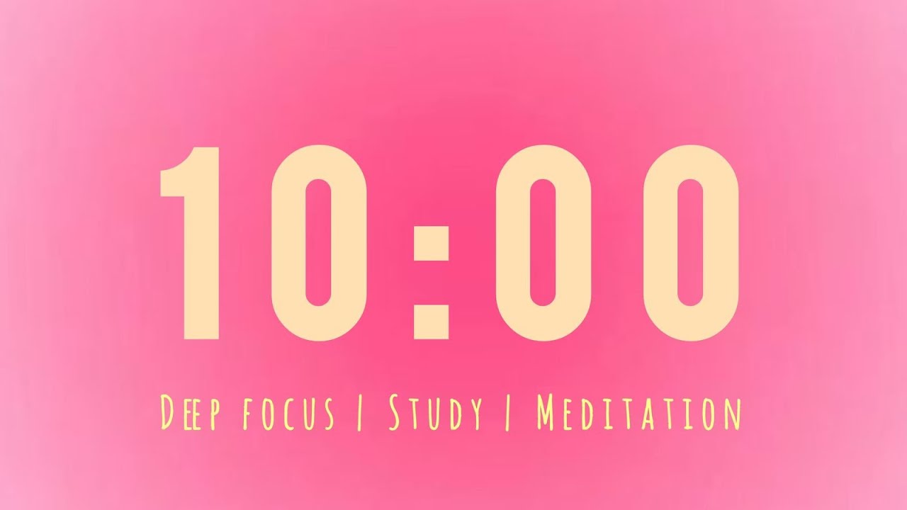 10 Minute Pink Aura Timer ☀️ | Focus • Study • Positive Energy | Silent Countdown