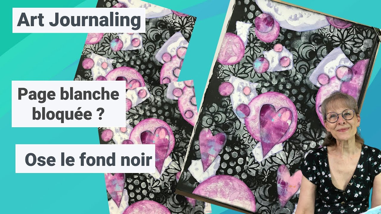 Art Journaling – Quand la page blanche te bloque… ose commencer par un fond noir