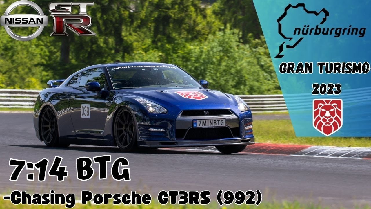Nissan GT-R | Nürburgring | Gran Turismo 2023 | 7:14 chasing 992 GT3RS