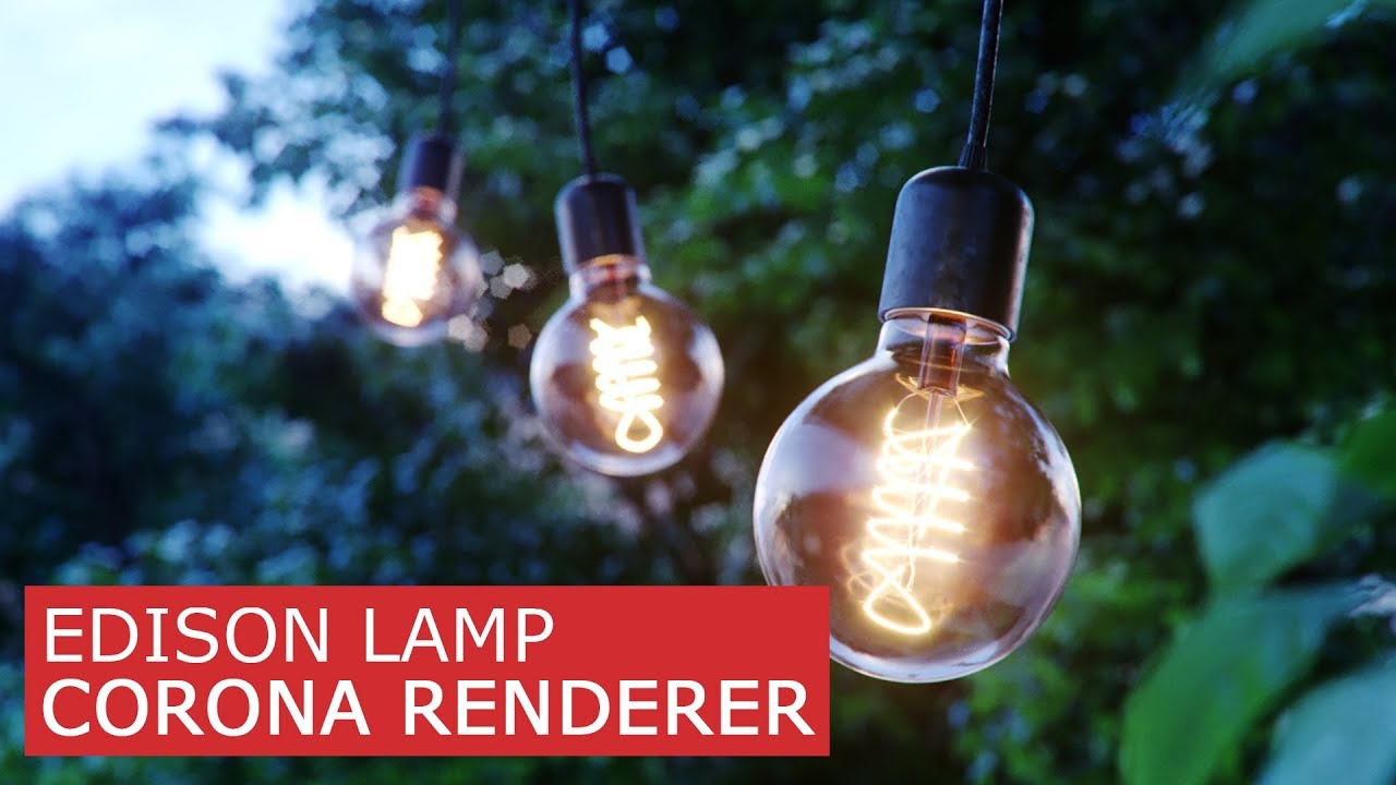 Edison Lamp Visualization & Modeling | 3Ds Max & Corona Renderer - Tutorials for beginners