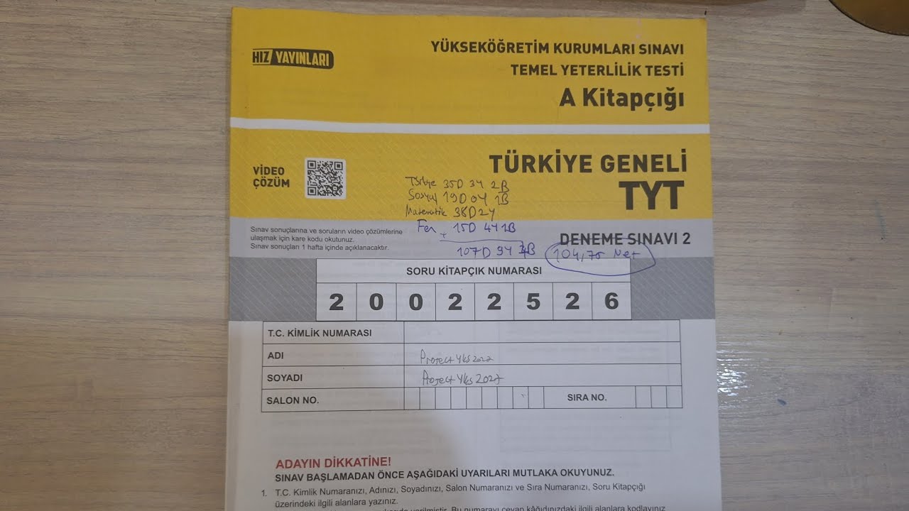HIZ YAYINLARI TYT DENEMESİ SONUCUM VE ANALİZİ | YKS 2027