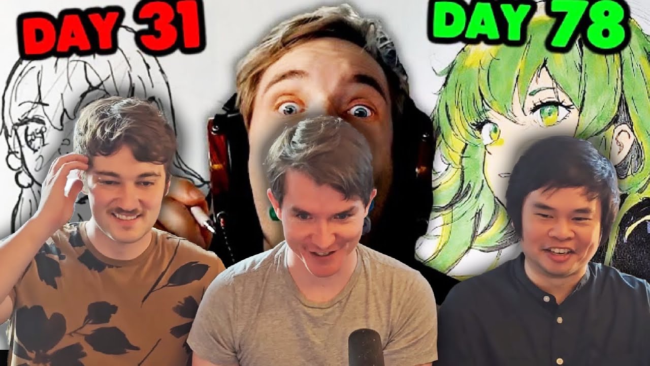 Аниматоры YouTube смотрят Pewdiepie Draw. (при участии @theodd1sout, @Domics )