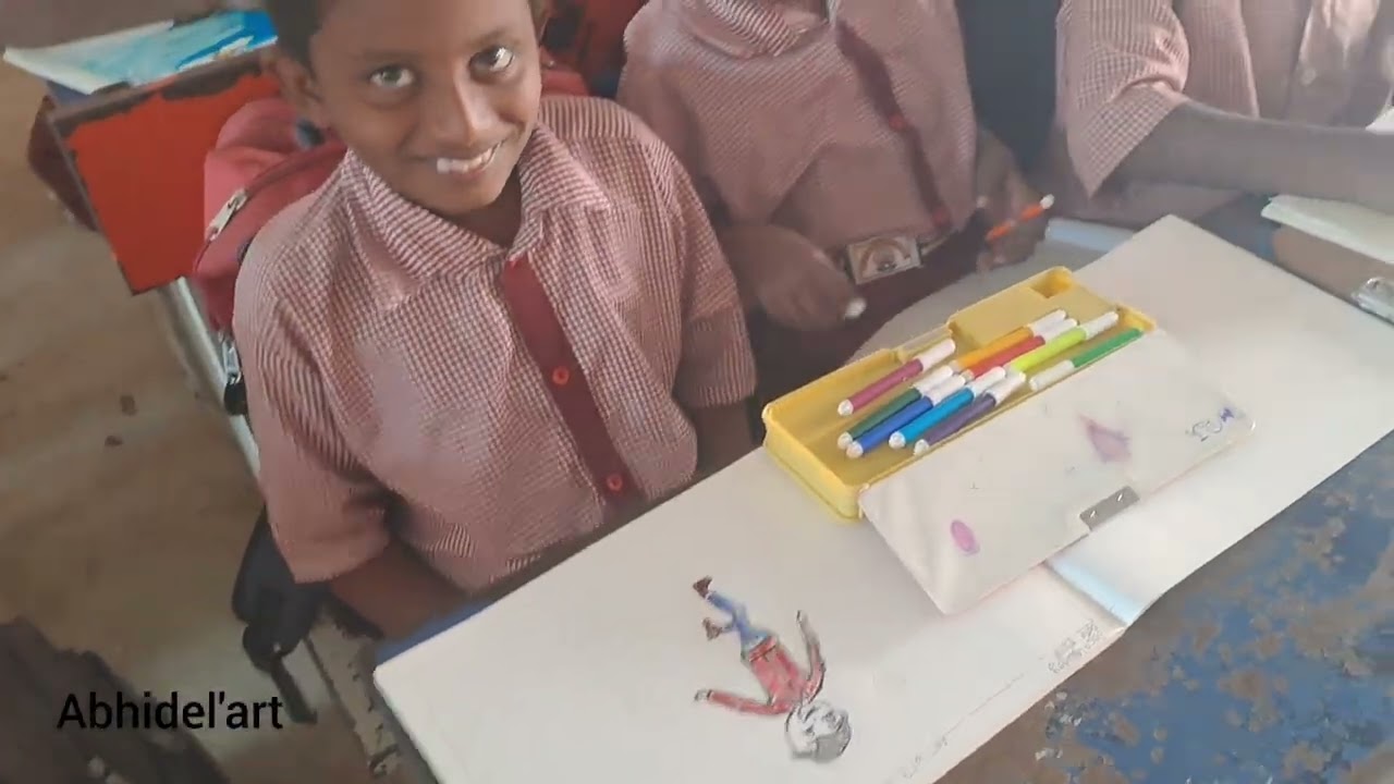 6th class students art