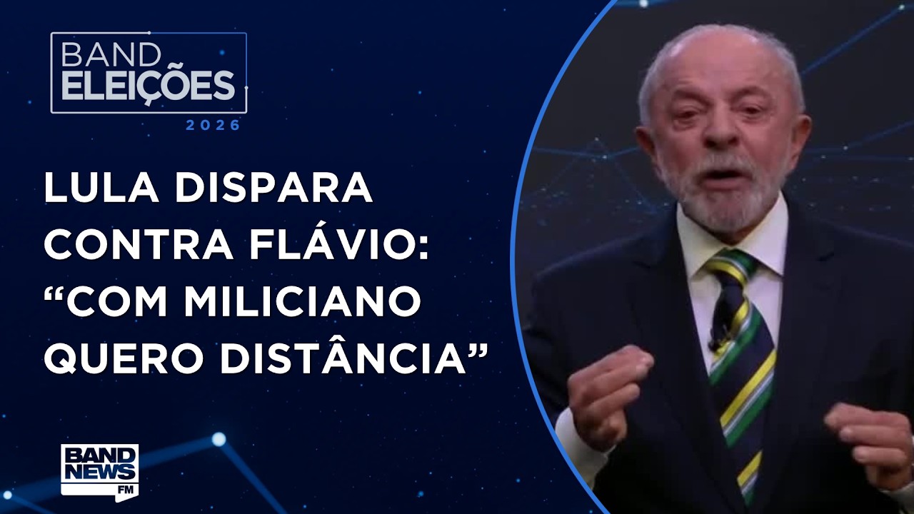 Lula se recusa a ficar perto de Fl&aacute;vio Bolsonaro durante debate: 