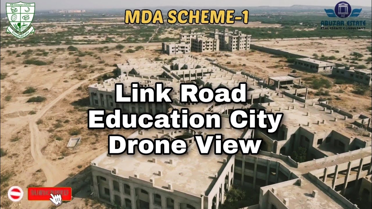 Mda Scheme-1 Link Road Education City 4k Ultra HD Drone view #Sastizameen