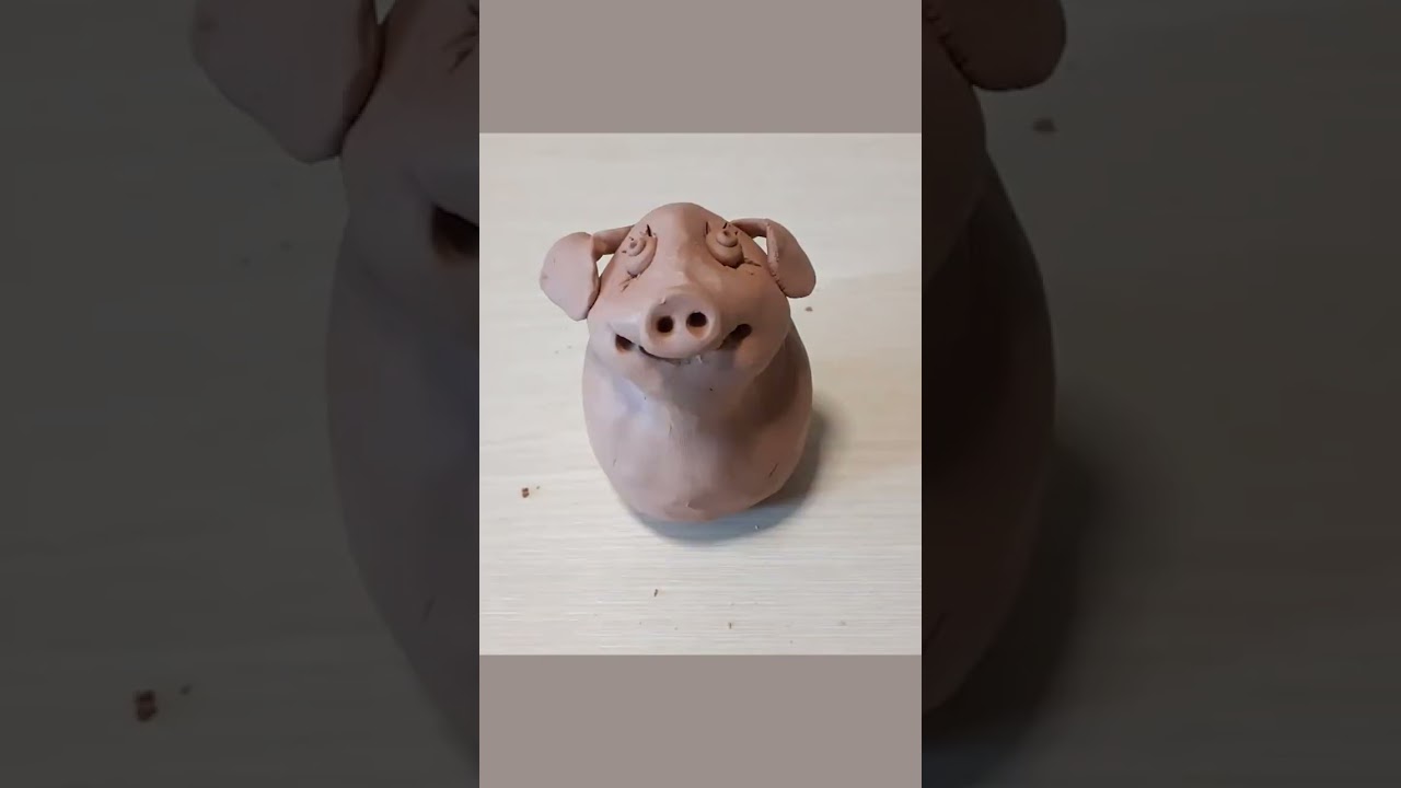 Make a Tiny Cool Pig Out of Clay