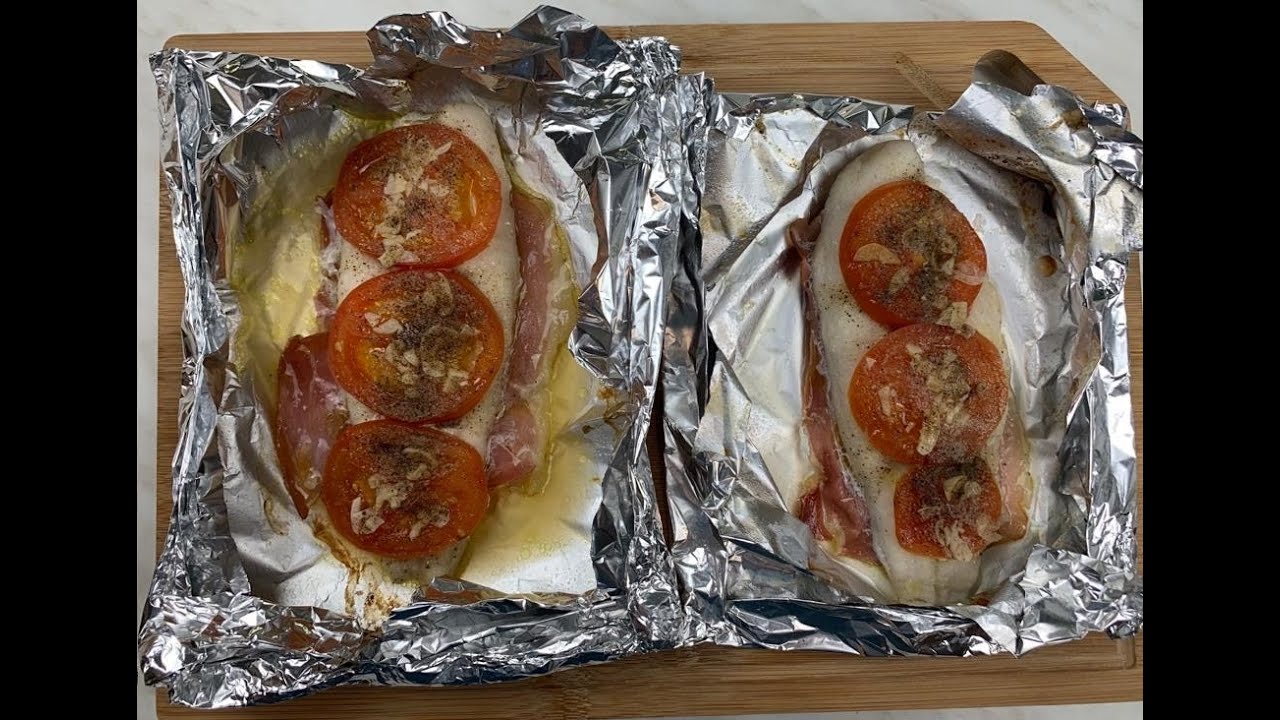 Fischfilet in Alufolie mit Schinken und Tomaten | Fisch Rezepte | Atomors Kitchen