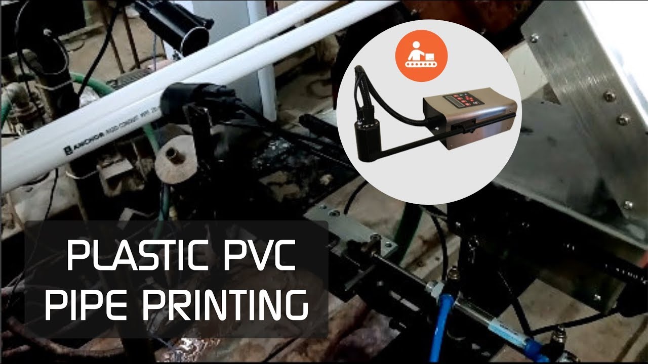 Plastic PVC Pipe Printing - CIJ Inkjet Printing - RN Mark E1 18 High Resolution