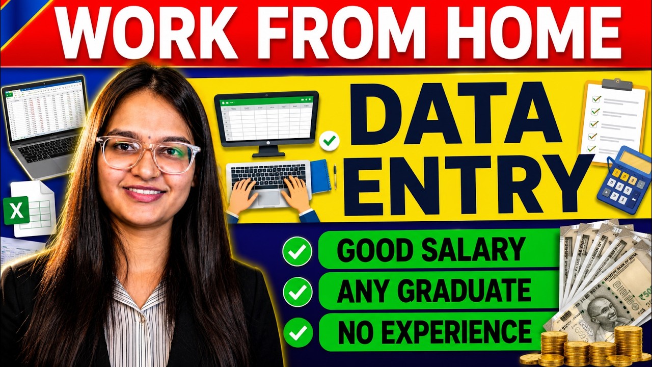 🔥Data Entry Permanent Work From Home Job 2026 | No Experience | Freshers Can Apply