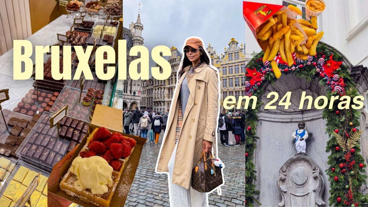 24h em BRUXELAS 🇧🇪 | Mercados de NATAL, waffles e MUITO chocolate BELGA