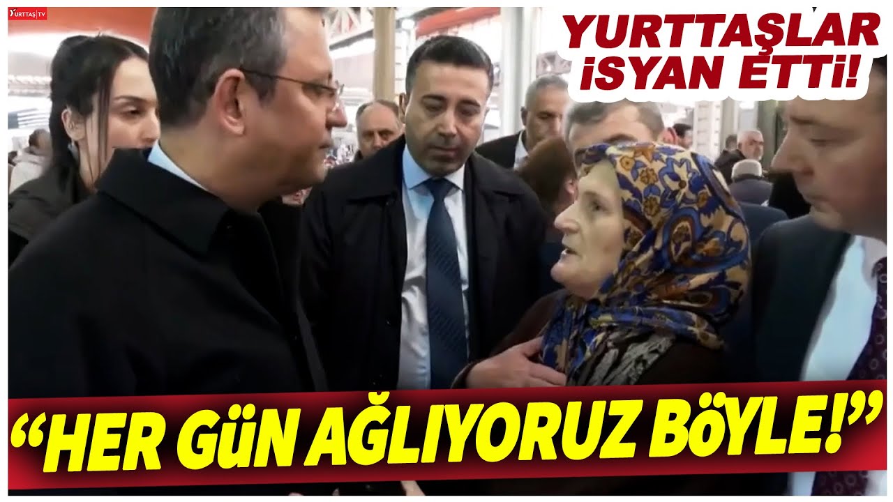 Özgür Özel'den pazar gezisi! Yurttaşlar isyan etti: Her gün ağlıyoruz böyle!