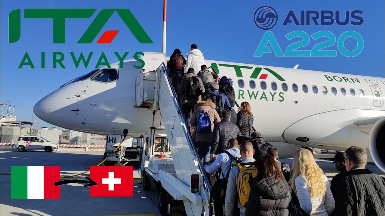 Trip Report | ITA Airways New Airbus A220 | Rome - Zurich