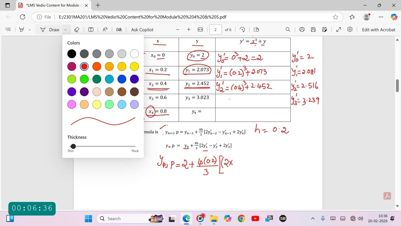 Milne's Predictor and Corrector method problem 1 Dr S Tharani