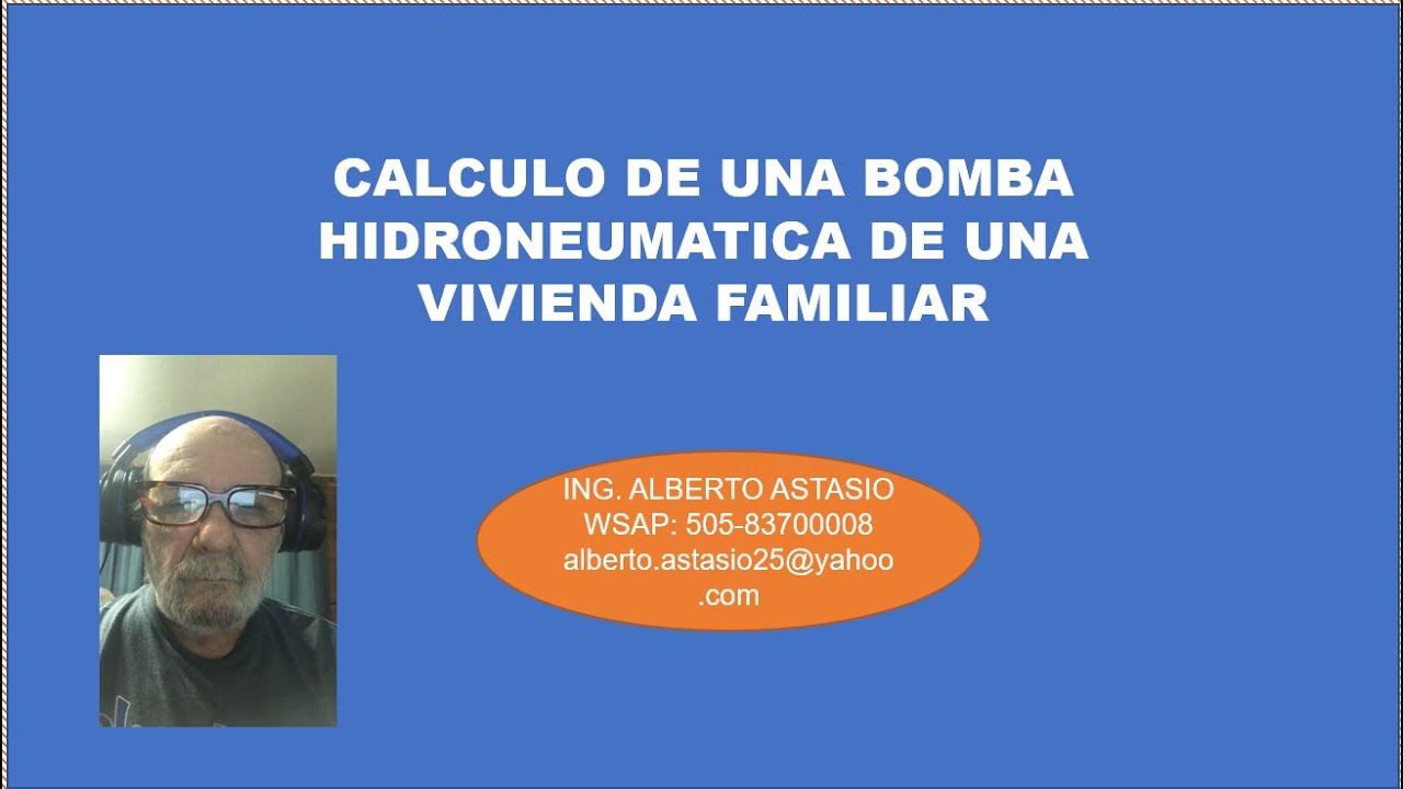 CALCULO BOMBA HIDRONEUMATICA VIVIENDA FAMILIAR