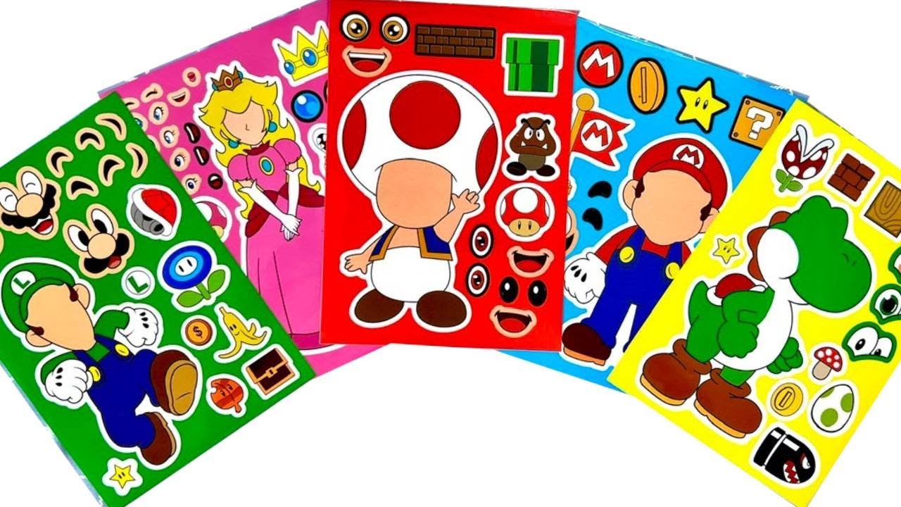 [Paper DIY] 슈퍼 마리오 브라더스 DIY 스티커 북 Super Mario bros DIY Sticker Book #asmr #엘사 #mario #papercraft
