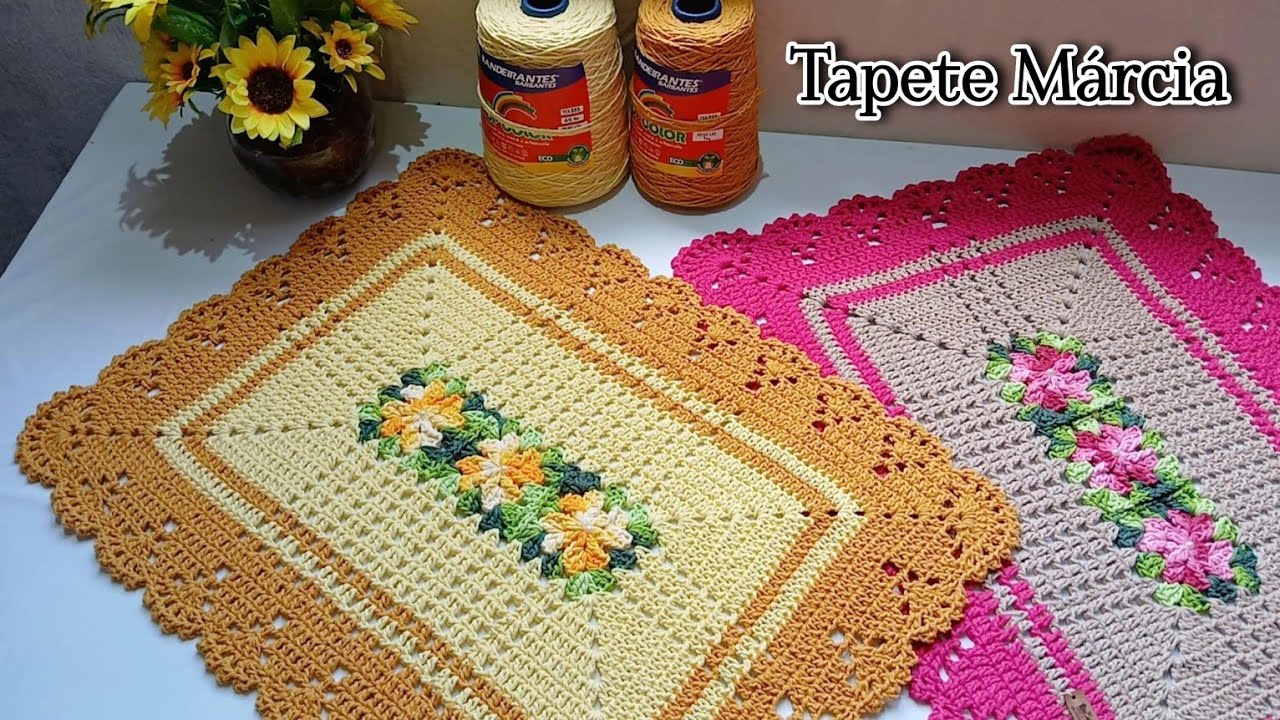 (AULA) TAPETE Márcia retangular fácil rápido e econômico ✨️✨️