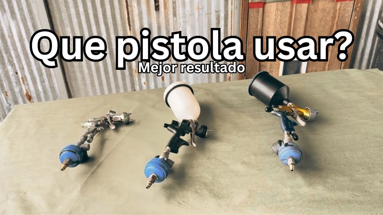 Mejores Pistolas para Pintura Automotriz 2024 - Recomendaciones y Tipos de Compresor pequeno/grande.