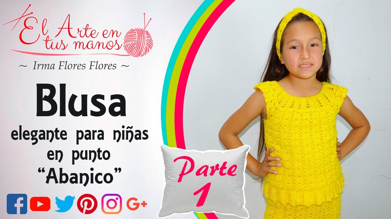 COMO TEJER  LINDA BLUSA  /POLERA PARA NIÑAS TEJIDO A CROCHET
