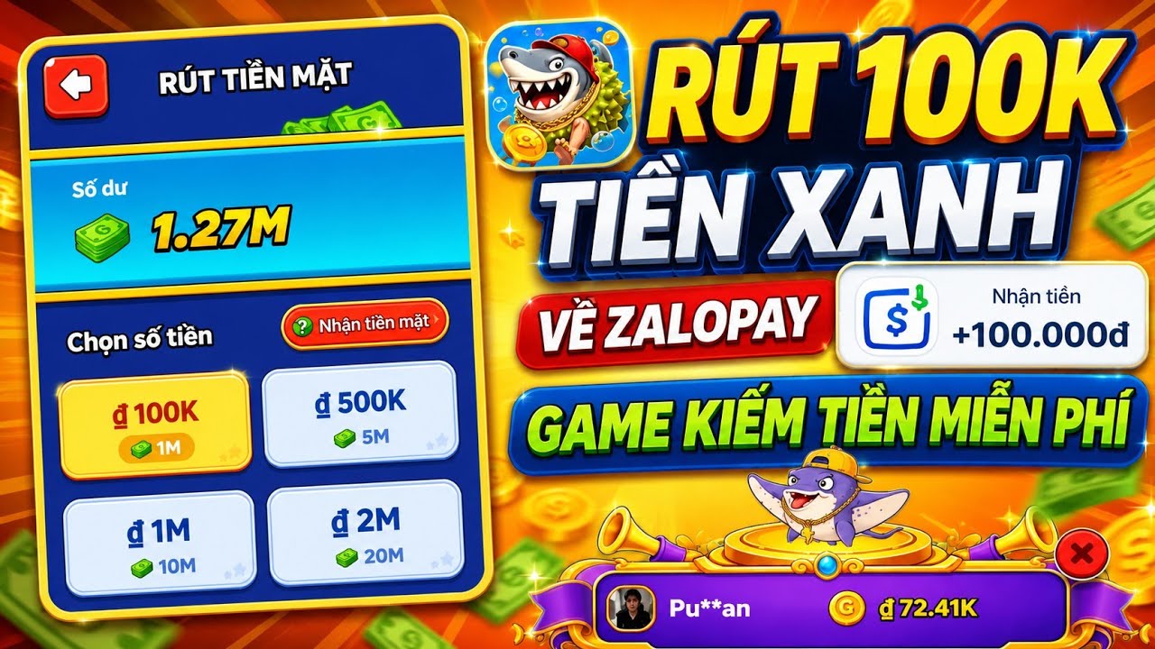 OceanMates game gh&eacute;p c&aacute; miễn ph&iacute; đ&atilde; r&uacute;t th&agrave;nh c&ocirc;ng 100K tiền xanh về Zalopay | Kiếm tiền online 2026