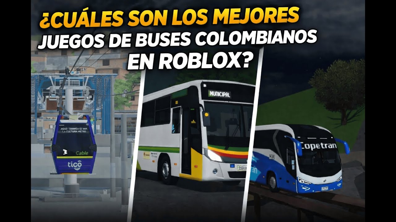Probando los MEJORES y PEORES juegos de buses colombianos en Roblox
