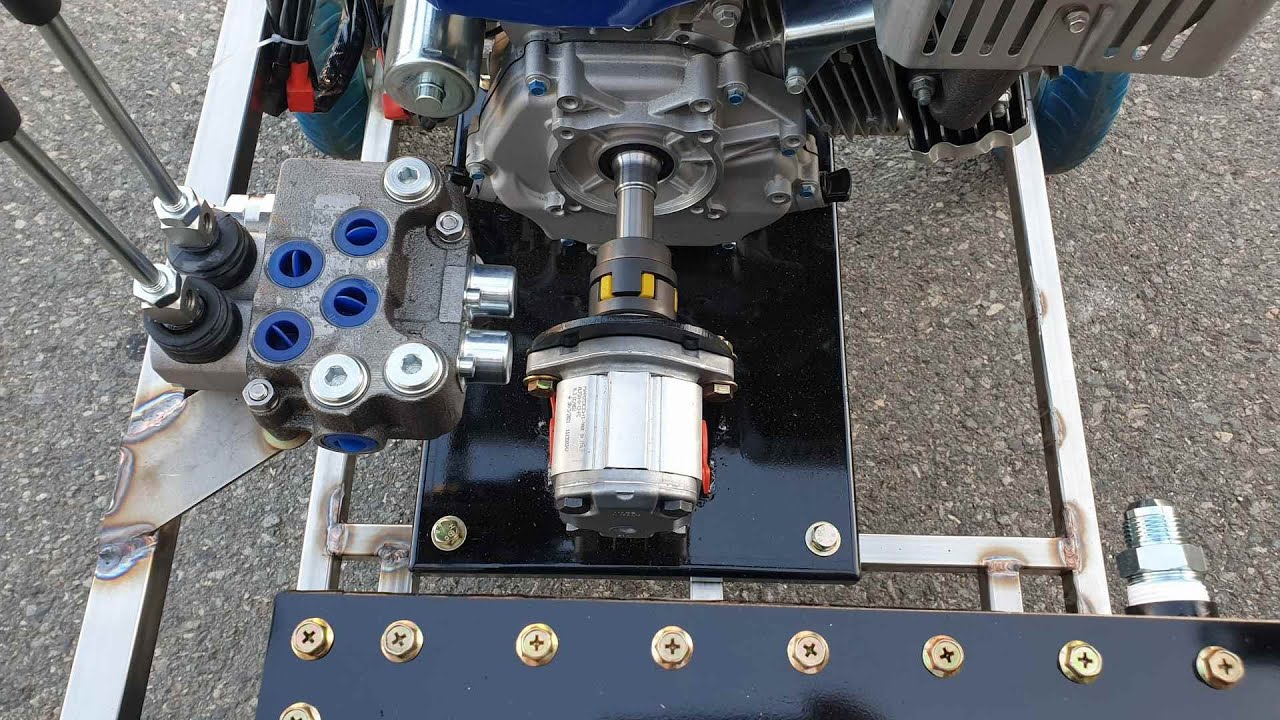 making hydraulic power pack powered engine// 엔진 유압 파워팩 만들기