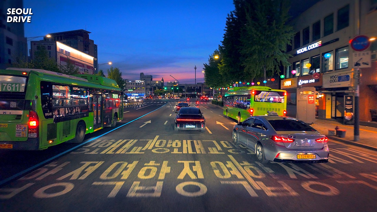 Seoul Night Drive ✨ Luxury Gangnam & Night View | Chill Lofi Hiphop Beats | 4K 60fps