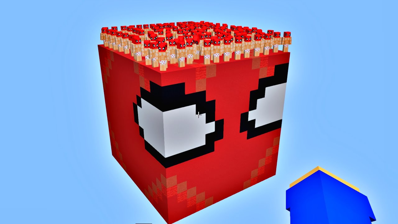Prendi 100 HOMENS ARANHAS dentro do HOMEM ARANHA no MINECRAFT!!