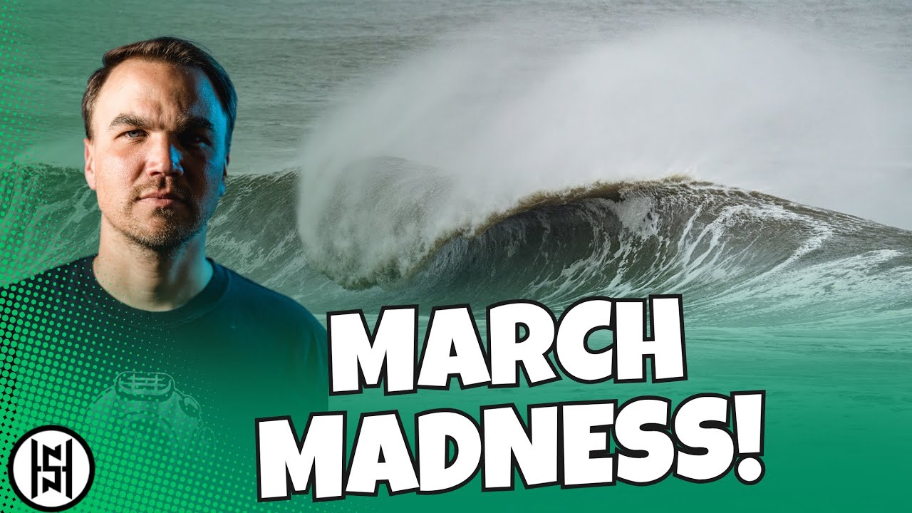 SURFING MASSIVE NOR' EASTER SWELLS IN NEW JERSEY!
