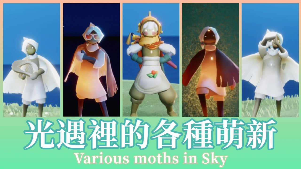 Piza Channel【光遇裡的各種萌新】Various moths in Sky