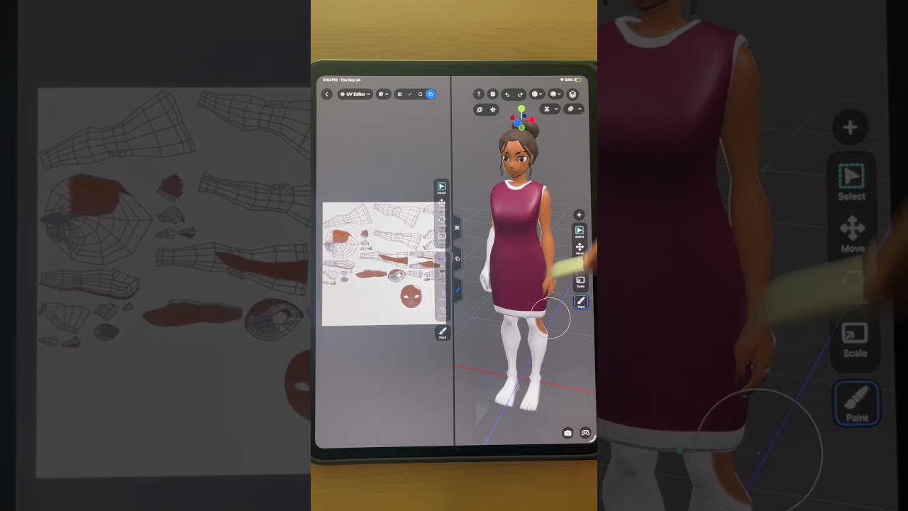 3D Modeling a Character on iPad in Meld #3dmodel #3dmodeli̇ng #ipad
