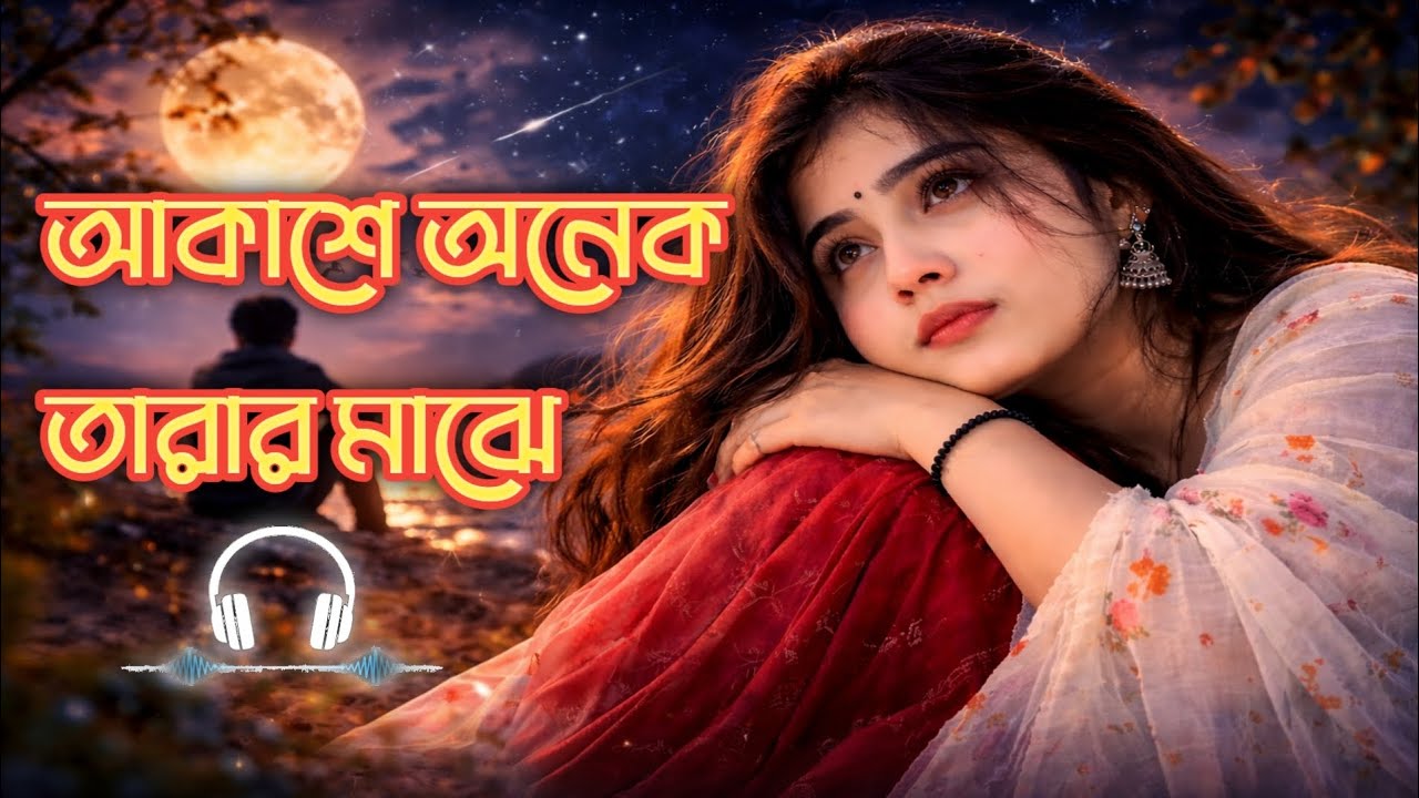 আকাশে অনেক তারার মাঝে | Akashe Onek Tarar Majhe | 2026 New Bengali Emotional Song #song 