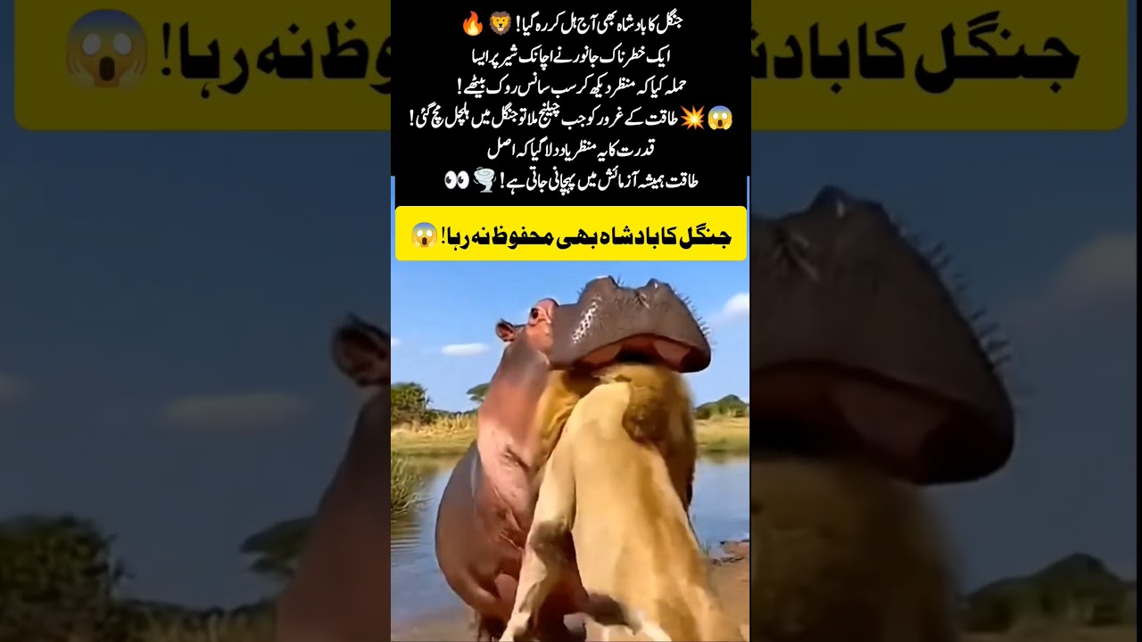 Dangerous Animal Attacks Lion 😱 Shocking Jungle Fight #Lion #Wildlife #AnimalAttack#viralvideo