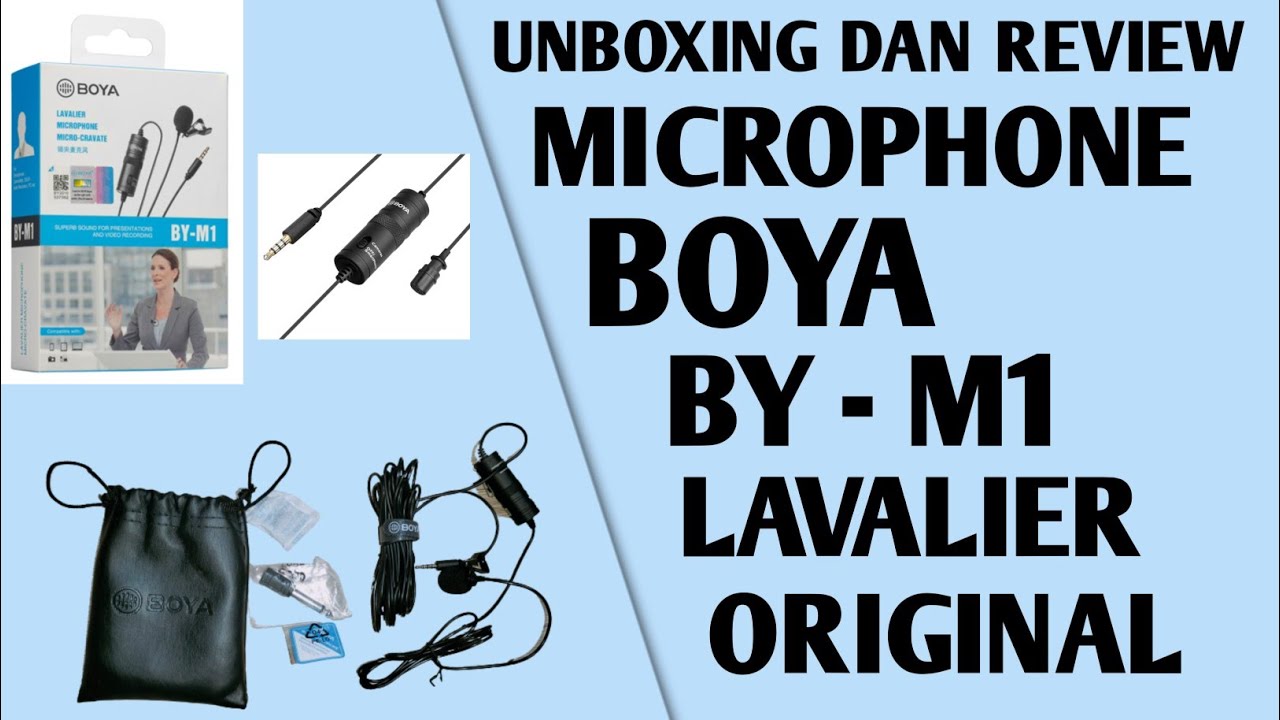 UNBOXING DAN REVIEW MICROPHONE BOYA BY-M1 LAVALIER ORIGINAL + PENGETESAN