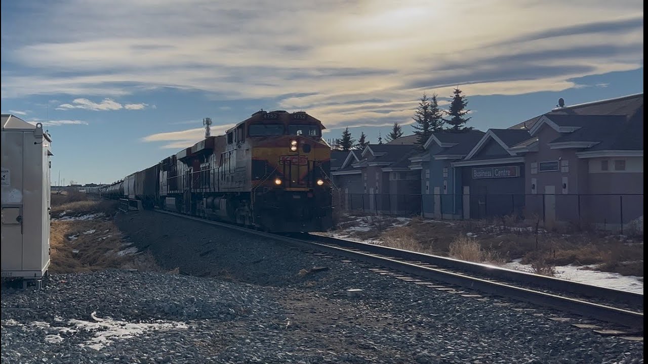 KCS 4752 Leads CP Mixed Freight Train North with CP 8876 Olympics Unit trailing!