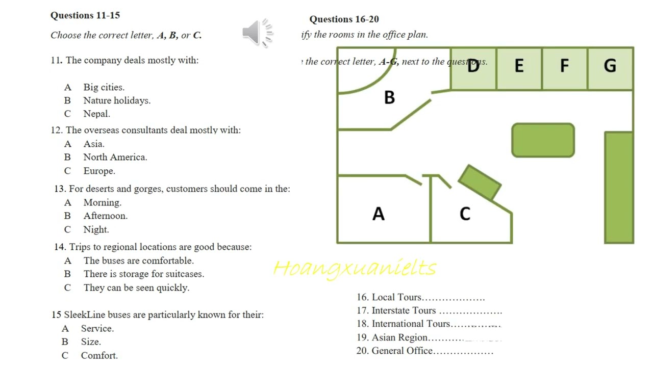 IELTS Listening Actual Tests Vol 6 Test 1